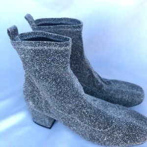 Forever 21 silver ankle booties